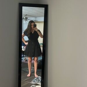 Elegant Black Wrap Dress holiday dress